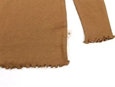 Wheat caramel t-shirt rib lace